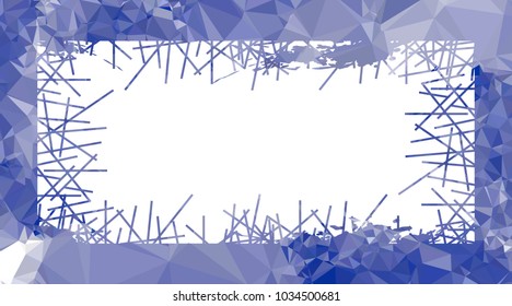 Abstract mosaic grunge frame. Copy space. Vector clip art.