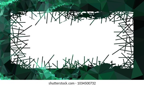 Abstract mosaic grunge frame. Copy space. Vector clip art.