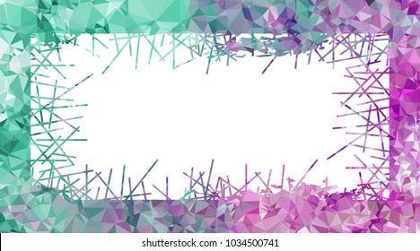 Abstract mosaic grunge frame. Copy space. Vector clip art.