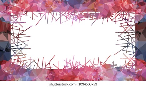 Abstract mosaic grunge frame. Copy space. Vector clip art.