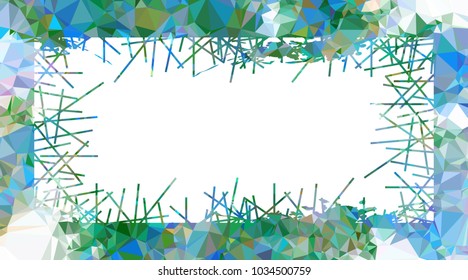 Abstract mosaic grunge frame. Copy space. Vector clip art.