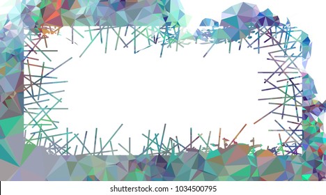 Abstract mosaic grunge frame. Copy space. Vector clip art.