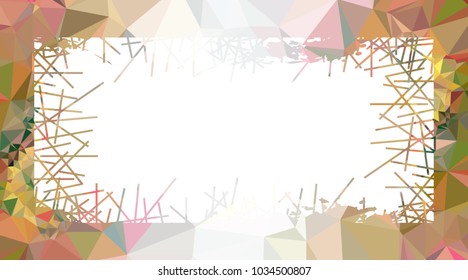 Abstract mosaic grunge frame. Copy space. Vector clip art.