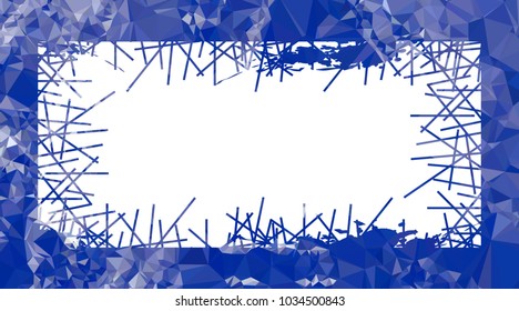 Abstract mosaic grunge frame. Copy space. Vector clip art.