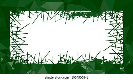 Abstract mosaic grunge frame. Copy space. Vector clip art.