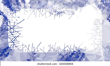 Abstract mosaic grunge frame. Copy space. Vector clip art.