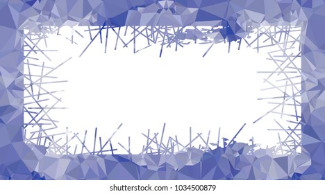 Abstract mosaic grunge frame. Copy space. Vector clip art.