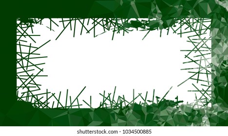 Abstract mosaic grunge frame. Copy space. Vector clip art.
