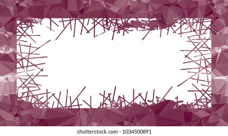 Abstract mosaic grunge frame. Copy space. Vector clip art.