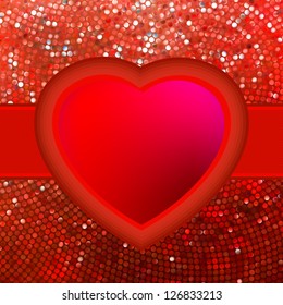 Abstract mosaic heart background. EPS 8 vector file included