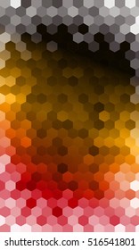 abstract mosaic of hexagons. vector illustration. bright dark colors. to design stained glass windows, banners, promotional booklets, presentations, invitations,