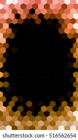 abstract mosaic of hexagons. vector illustration. bright dark colors. to design stained glass windows, banners, promotional booklets, presentations, invitations,