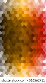 abstract mosaic of hexagons. vector illustration. bright dark colors. to design stained glass windows, banners, promotional booklets, presentations, invitations,