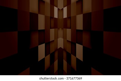 Abstract mosaic hi-tech brown background. Vector. Clip-art