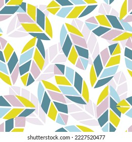 Resumen Las hojas mosaicas forma vectorial El patrón gráfico sin soldadura se puede usar para el diseño de fondo y de ropa