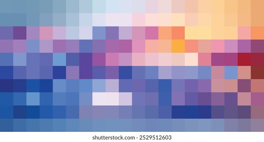 Mosaico Abstractas en púrpura pastel claro, naranja y azul Fondo