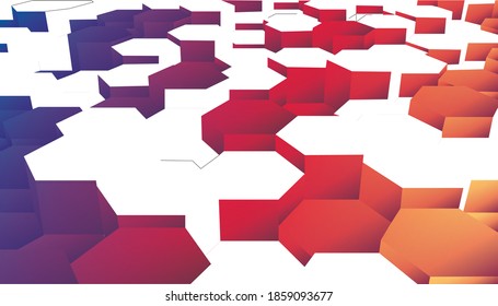 abstract mosaic modern in the form of a honeycomb for your design