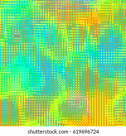 Abstract mosaic multicolor checkered background. Mosaic tiles of bright geometric pattern. Stylish elegant design template for cover, web, banner, card, label. Vector mosaic frame background.