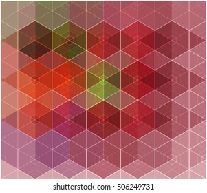 Abstract mosaic multicolor cubic geometric background. 