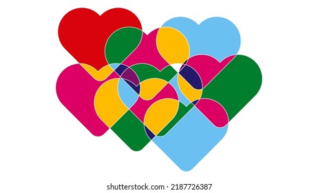 Abstract mosaic on white background