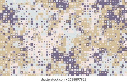 Abstract mosaic of pastel squares.  Versatile background perfect for websites, presentations, or print projects.  Subtle color palette evokes calm and sophistication.