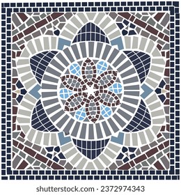 Abstract mosaic pattern background. Vector crack stone marble background. Endless rock concrete texture.Ceramic tile Terrazzo floor print.EPS 10.