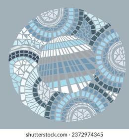 Abstract mosaic pattern background. Vector crack stone marble background. Endless rock concrete texture.Ceramic tile Terrazzo floor print.EPS 10.