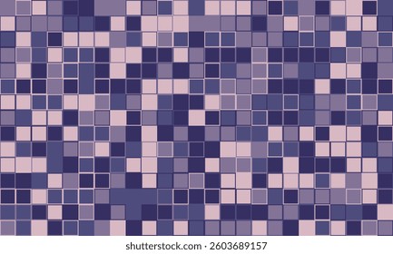 Abstract mosaic pattern in calming purple and mauve hues.  Perfect for backgrounds, website design, or presentations, conveying themes of technology, data, or subtle sophistication.