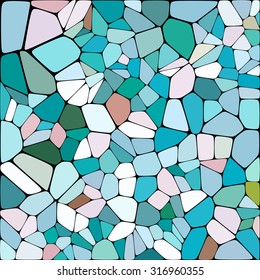 Abstract mosaic pattern consisting of elements of different sizes and colors