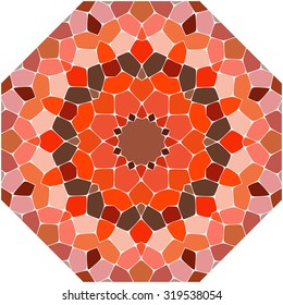 Abstract mosaic pattern consisting of elements of different sizes and colors