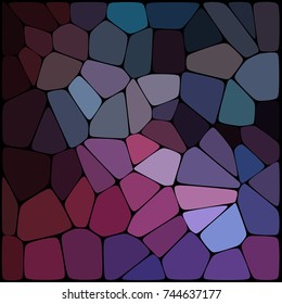 Abstract mosaic pattern consisting of geometric elements of different sizes and colors. Vector illustration. Black, purple colors.
