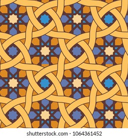 Abstract mosaic pattern in ethnic style