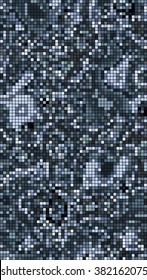 Abstract mosaic pattern formed by squares of different colors. Vector illustration in pixel art style