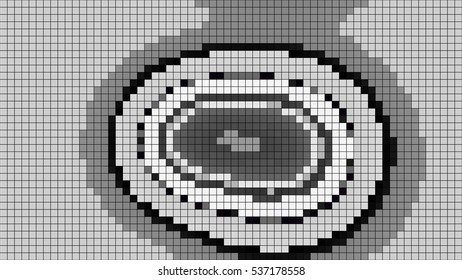 Abstract mosaic pattern formed by squares of different colors. Vector illustration in pixel art style
