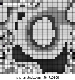 Abstract mosaic pattern formed by squares of different colors. Vector illustration in pixel art style