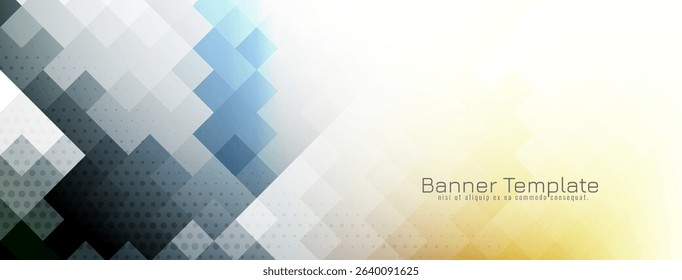 Abstract mosaic pattern geometric banner design vector