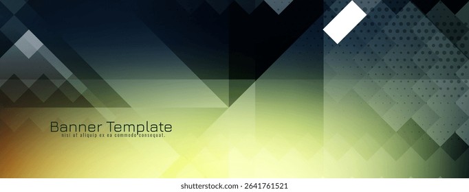 Abstract mosaic pattern geometric banner design vector