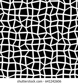 Abstract mosaic pattern. Pavement, stonework or revetment element with random, irregular pieces. Tessellation texture