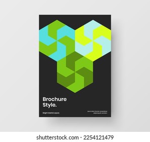 Abstract mosaic pattern postcard concept. Simple journal cover vector design illustration.