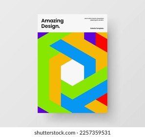 Abstract mosaic pattern postcard illustration. Clean company brochure design vector template.