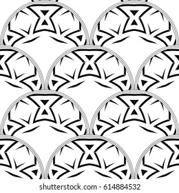 Abstract mosaic pattern. Regular ornament of geometric elements. Seamless vector tile texture pattern in east, damascus, Islamic style.