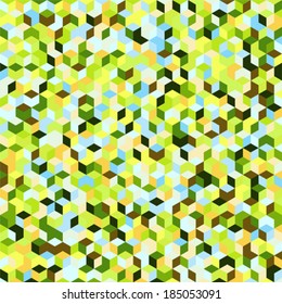Abstract Mosaic Pattern in Retro Colors, vector background