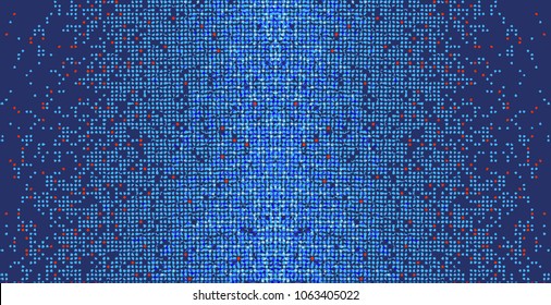 Abstract Mosaic Pattern, Texture, Blue and red shapes, on dark blue background, illustration eps 10