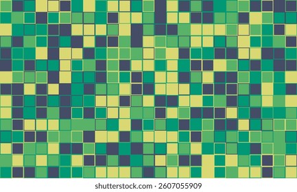 Abstract mosaic pattern in vibrant greens and yellows.  Perfect for backgrounds, website design, or presentations. Represents data, technology, or nature.