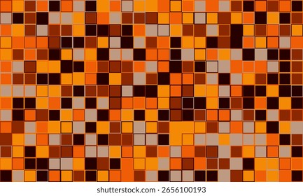 Abstract mosaic pattern in warm autumnal hues.  A vibrant, textured background ideal for website design, print projects, or presentations needing a modern, energetic feel.