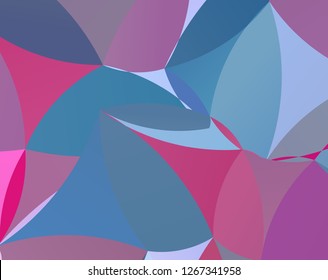 Abstract mosaic pattern with wavy shapes. Vector illustration.
