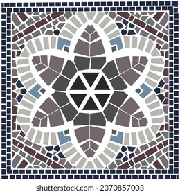 Abstract mosaic pattern.Vector crack stone marble background. Endless rock concrete texture.Ceramic tile Terrazzo floor print.EPS 10.