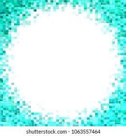 Abstract mosaic rectangle background - digital vector graphic from gradient rectangles with blank space in the center