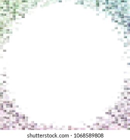 Abstract mosaic rectangle background - digital vector graphic from gradient rectangles with blank space in the middle