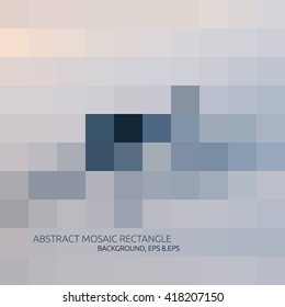 Abstract mosaic rectangle gray background, eps 8